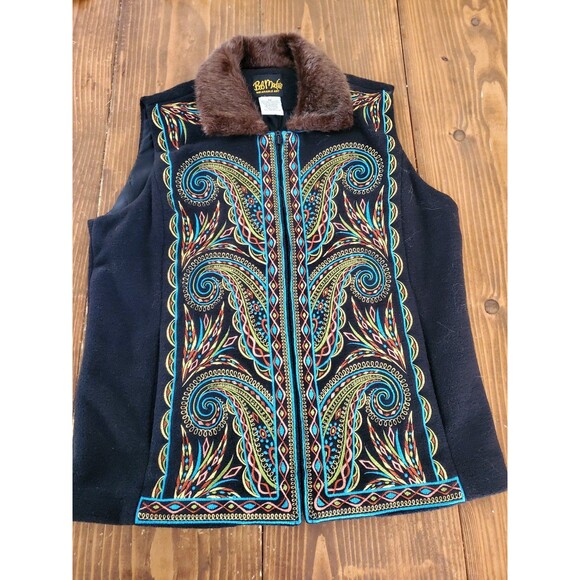 Bob Mackie Wearable Art Embroidered Vest Medium - Picture 1 of 8